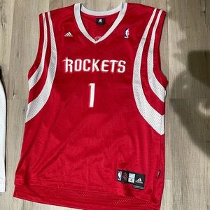 Large Adidas Houston rocket Tracy Mcgrady Jersey length plus 2